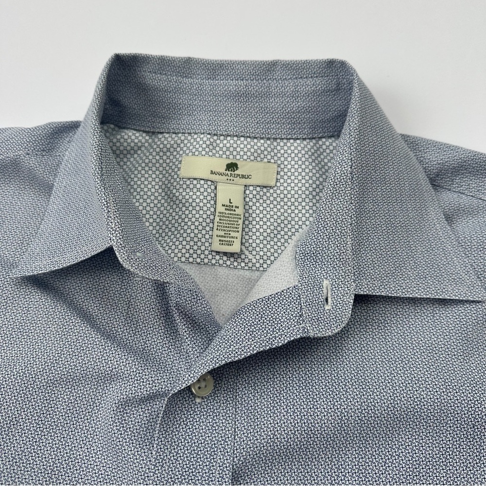 Men’s Organic Cotton Banana Republic Long Sleeve Shirt Size Large 😎​​​